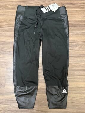 NWT adidas Black womens sz S supernova 3/4 Leggings